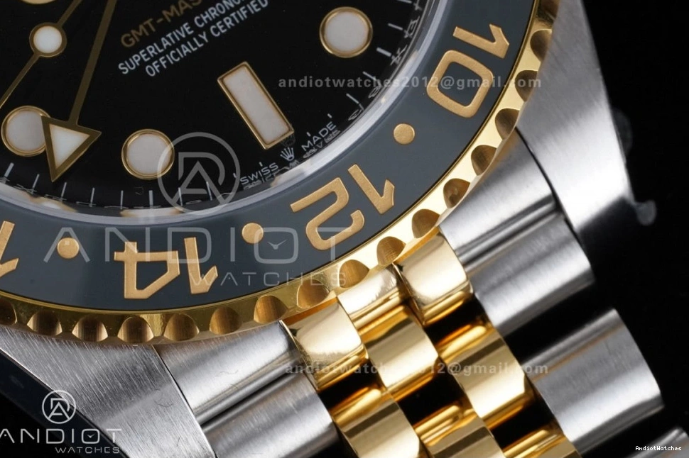 Best Jubilee GRNR Dial II Black TravelReady GMT YG 126713 Master ARF SS Edition New 856 Bracelet V SH3285 on 0105